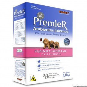 Ração Premier Ambientes Internos papinha Desmame 1 kg