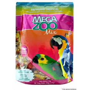 Ração Mega Zoo Mix Papagaio Tropical 700g