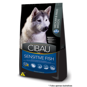 Ração Cibau Adultos Sensitive Fish Medium e Max Breeds 12kg