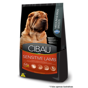 Ração Cibau Adultos Sensitive Lamb  Medium & maxi Breeds 12kg