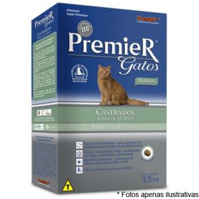 Ração Premier Ambientes Internos Gatos Castrados acima de 12 anos 1,5 kg