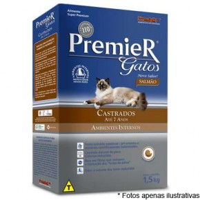 Ração Premier Ambientes Internos Gatos Castrados até 7 anos 1,5 kg