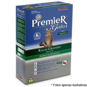 Ração Premier Ambientes Internos Gatos Adultos Raças Grandes 1.5kg