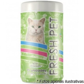 Lenços Umedecidos Fresh Pet Gatos 75fls