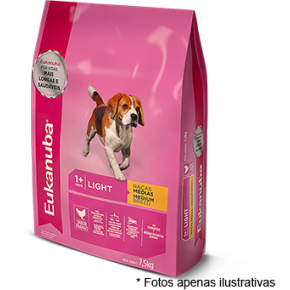 Ração Eukanuba Raças Medias Light  7,5kg